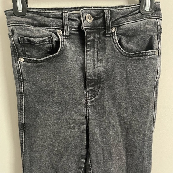 We The Free Black High Rise Ankle Skinny Jeans with Raw Hem - Picture 4 of 8